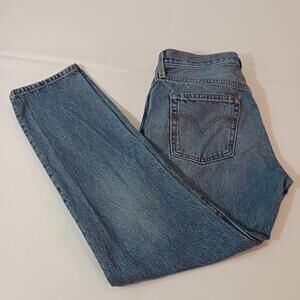 Levi's 501 Women's Cotton Blue Denim Pockets Jeans Measured Size (30"×27")